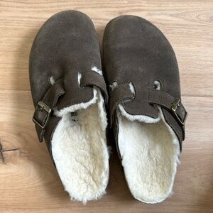 Birkenstock Boston suede mule